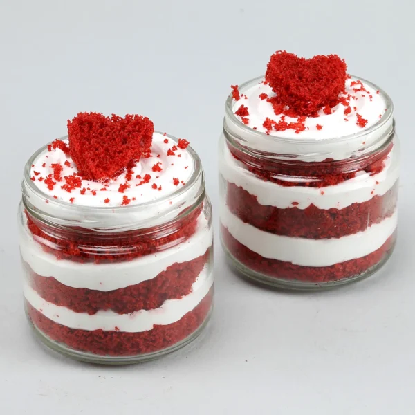 Heart Red Velvet Cake Jar Set of 2 - Image 2
