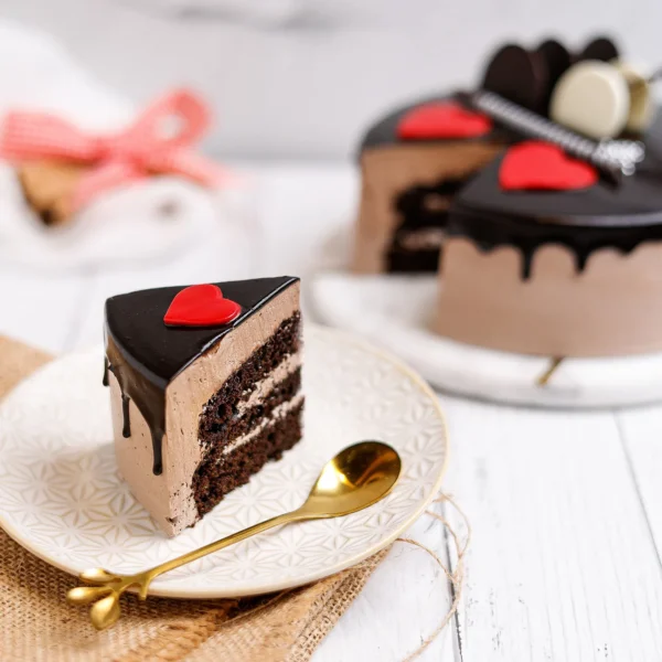 Red Hearts Chocolate Cake - Image 4