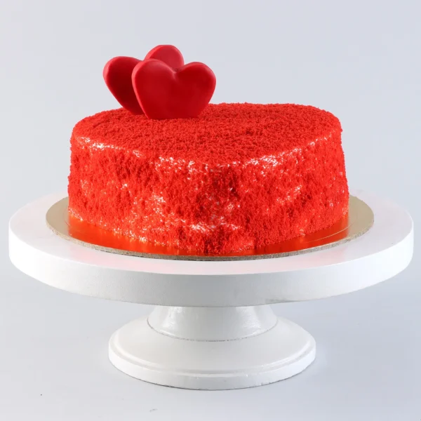 Sweet Red Heart Velvet Cake - Image 4
