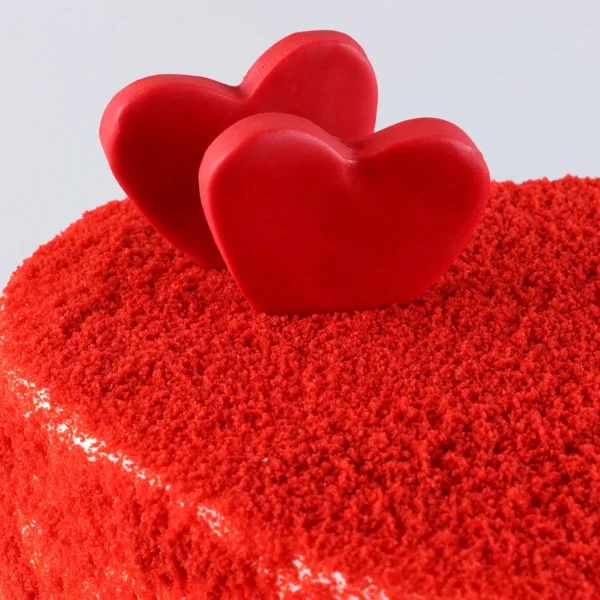 Sweet Red Heart Velvet Cake - Image 3