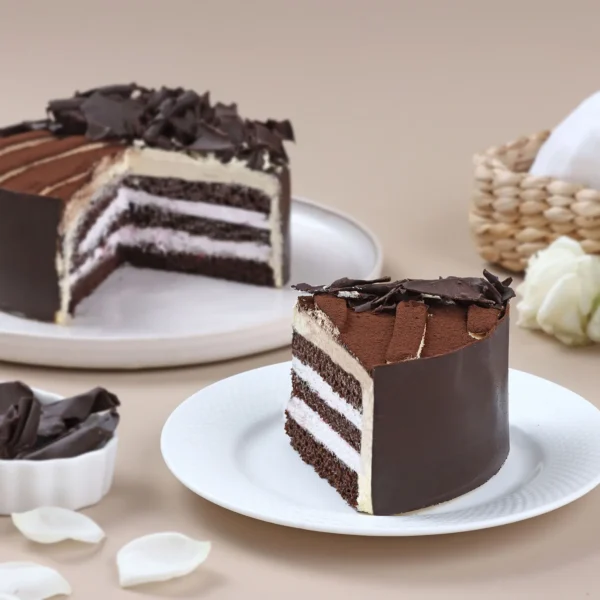 Whipped Black Forest Eggless Cream Cake - Image 3